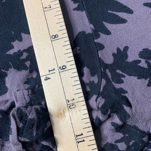 Sea Gypsies Mi Amore Womens Romper Size Medium Purple/Black Floral Cut Out Back - Picture 5 of 10